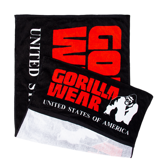 Functional Gym Towel, Black/Red