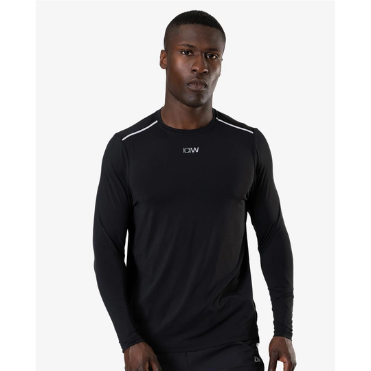 Icaniwill Mens Lightweight Training Ls Black Xxl