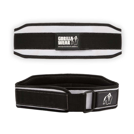 Gorilla Wear 4 Inch Women's Lifting Belt Black/white