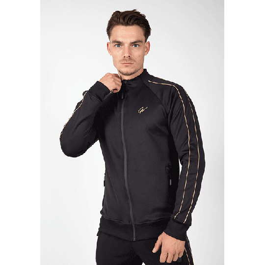 Wenden Track Jacket, Black/Gold