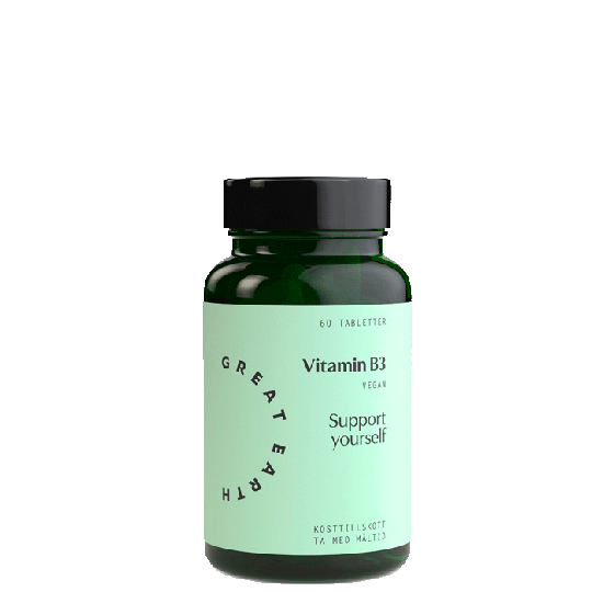 Vitamin B3 Niacin, 60 tablettia