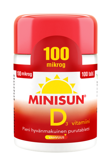 Minisun D-vitamiini 100 mikrog 100 tabl