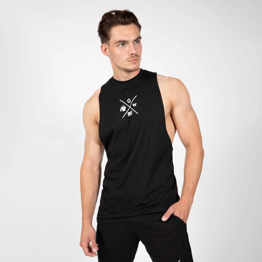 Gorilla Wear Cisco Drop Armhole Tank Top Black Xxxl