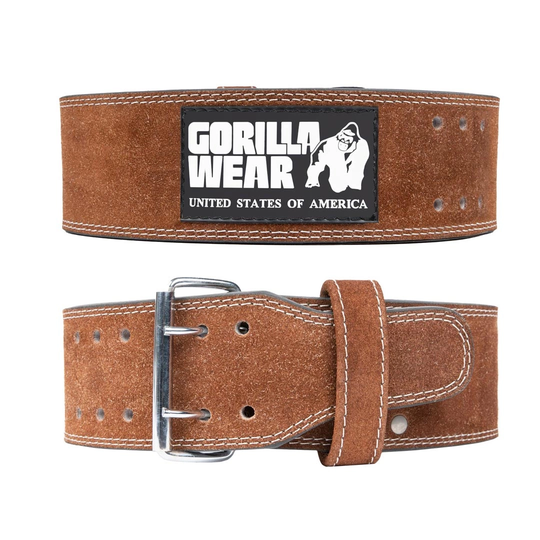 Gorilla Wear 4 Inch Powerlifting Belt Brown L/xl