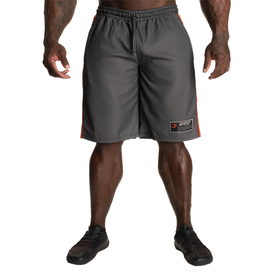 No1 Mesh Shortsit Musta Oranssi