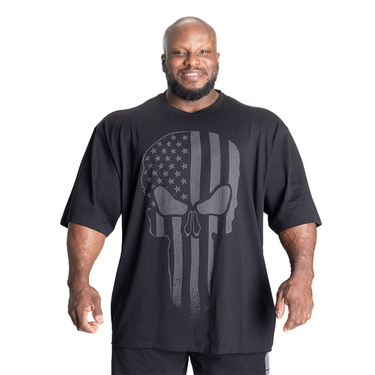 Skull Union Iron Tee, Black