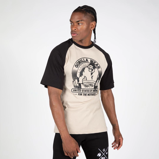 Gorilla Wear Logan Oversized T-shirt Beige/black S