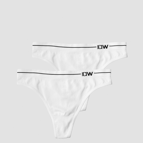 Everyday Seamless Thong 2-pack, White
