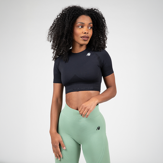 Whitney saumaton crop top musta