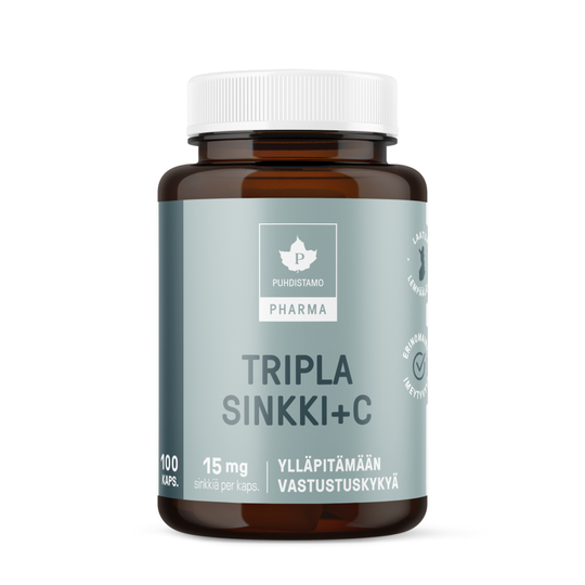Puhdistamo Pharma Tripla Sinkki 15 mg 100 kaps