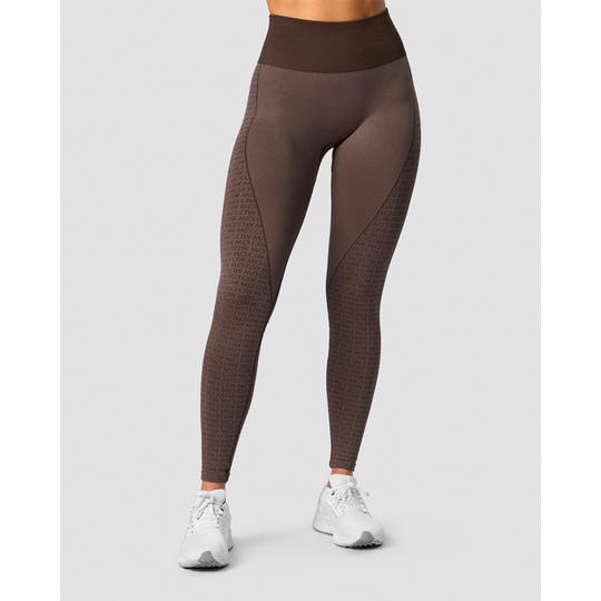 Signature Seamless Tights, Dark Brown