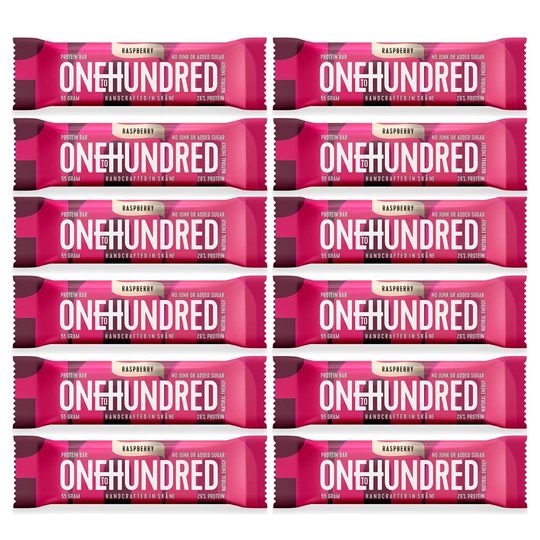 12 X Onetohundred Protein Bar 55 G Raspberry