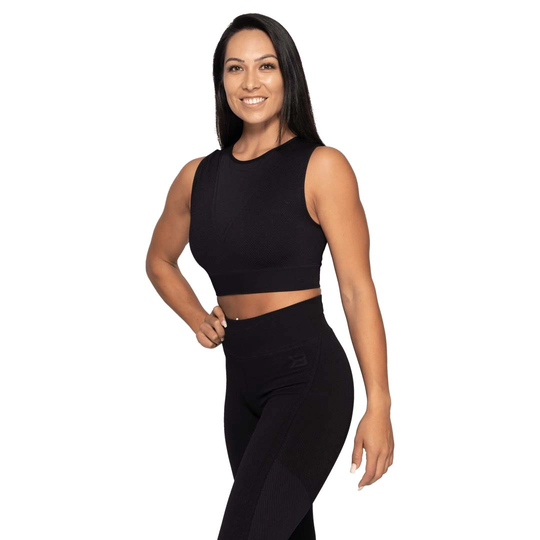 Better Bodies Roxy Seamless Top Black & Dark Navy M