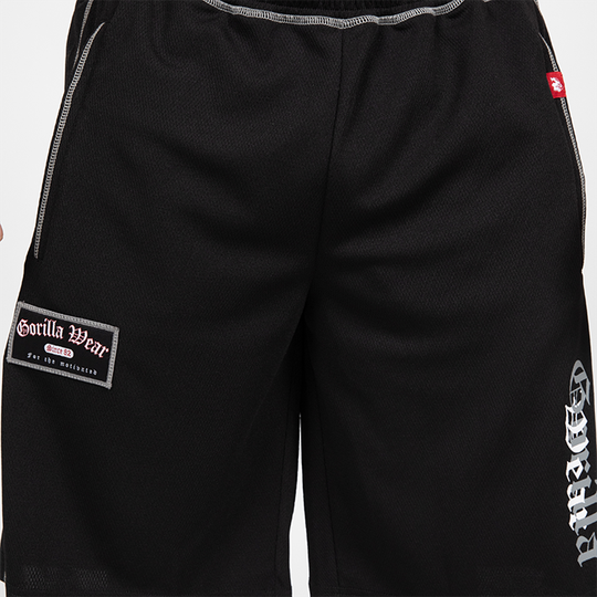 Marlow Mesh Shorts Musta Harmaa