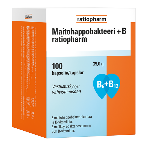 Maitohappobakteeri + B Ratiopharm 100 kaps