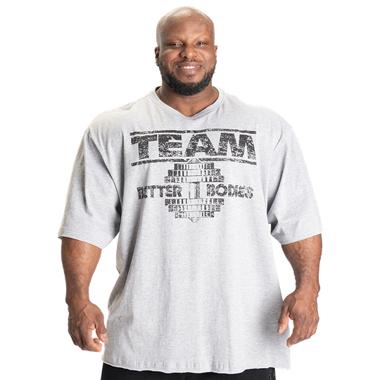 Team Pump Cover Iron Tee, Light Grey Melange