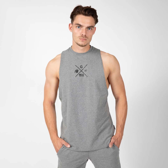 Gorilla Wear Cisco Drop Armhole Tank Top Grey S