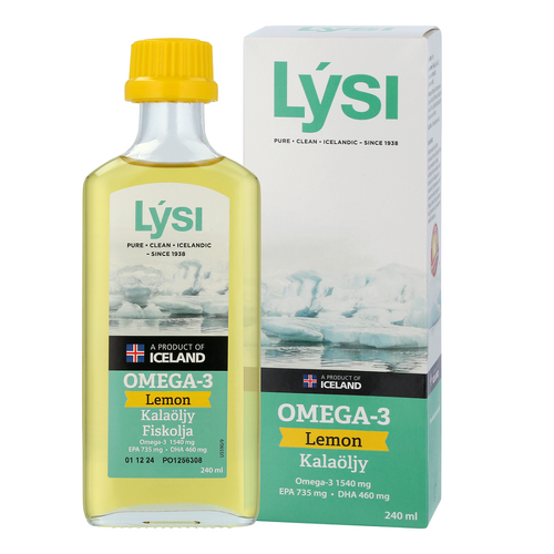 Lysi Omega-3 Lemon kalaöljy 240 ml