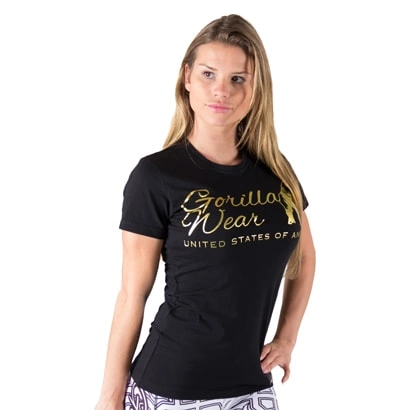 Gorilla Wear Luka T-shirt Black/gold Xs